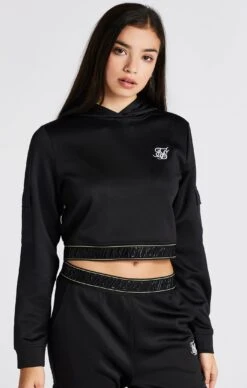 SikSilk Girls Black Cargo Track Top