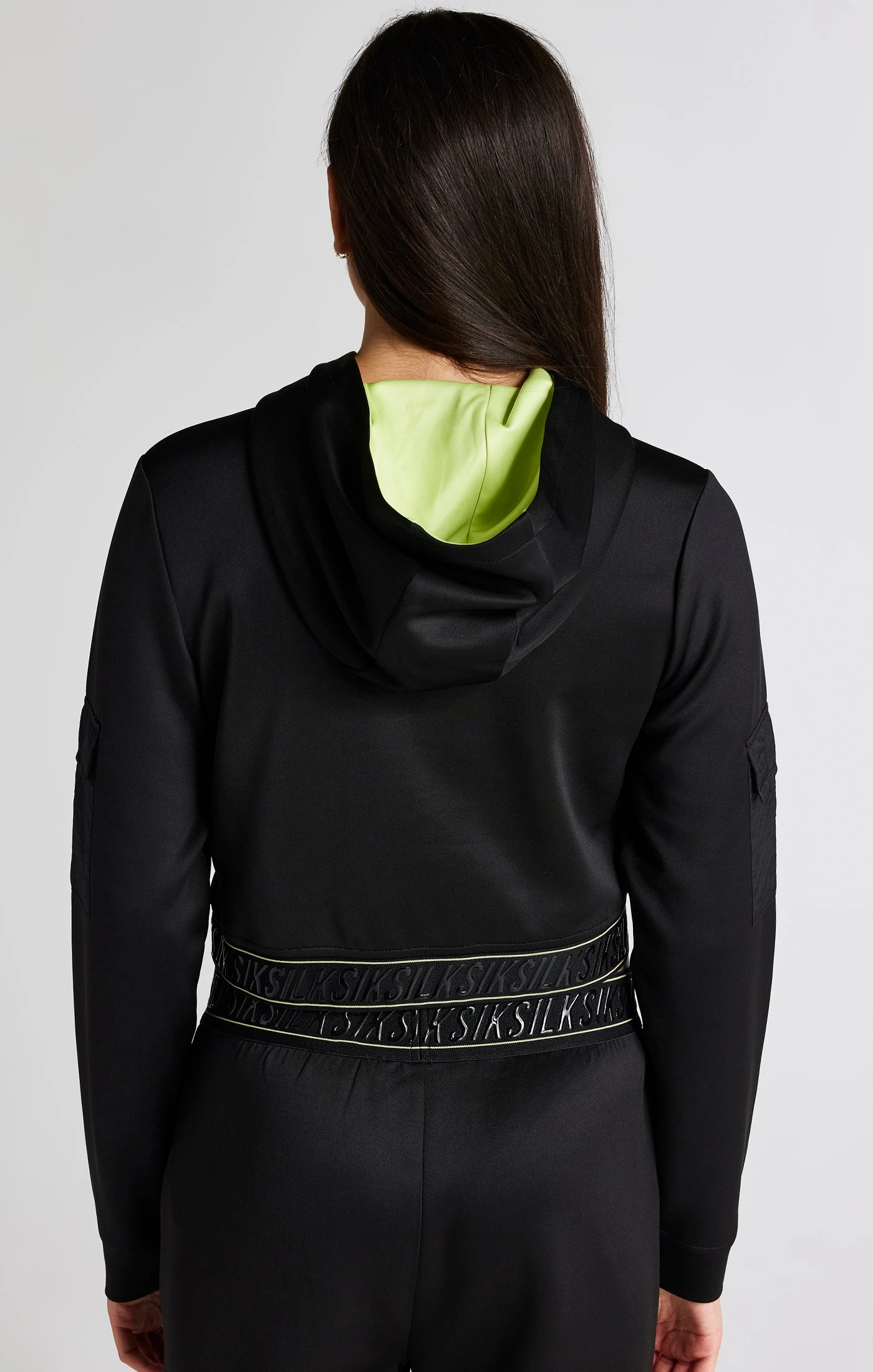 SikSilk Girls Black Cargo Track Top - Image 8