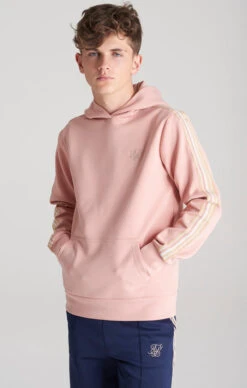 SikSilk Boys Pink Taped Overhead Hoodie