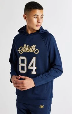 SikSilk Boys Navy Retro Hoodie