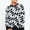 Boys Messi X SikSilk Black Chunky Knit Jumper