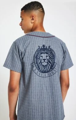 Boys Messi X SikSilk Grey Baseball Jersey