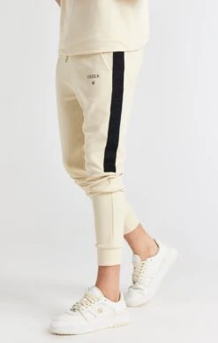 SikSilk Boys Beige Taped Jogger