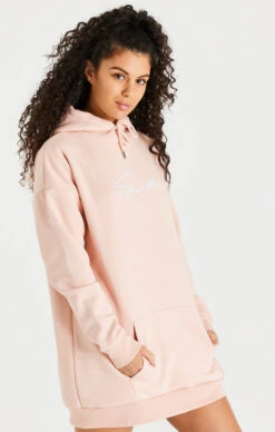 SikSilk Pink Oversize Hoodie Dress