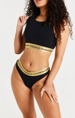 SikSilk Black Racerback Bralette