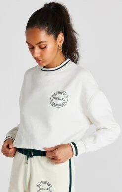SikSilk Ecru Crop Sweatshirt