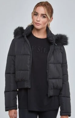 SikSilk Black Cropped Parka