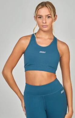 SikSilk Teal Sports Essential Crop Top