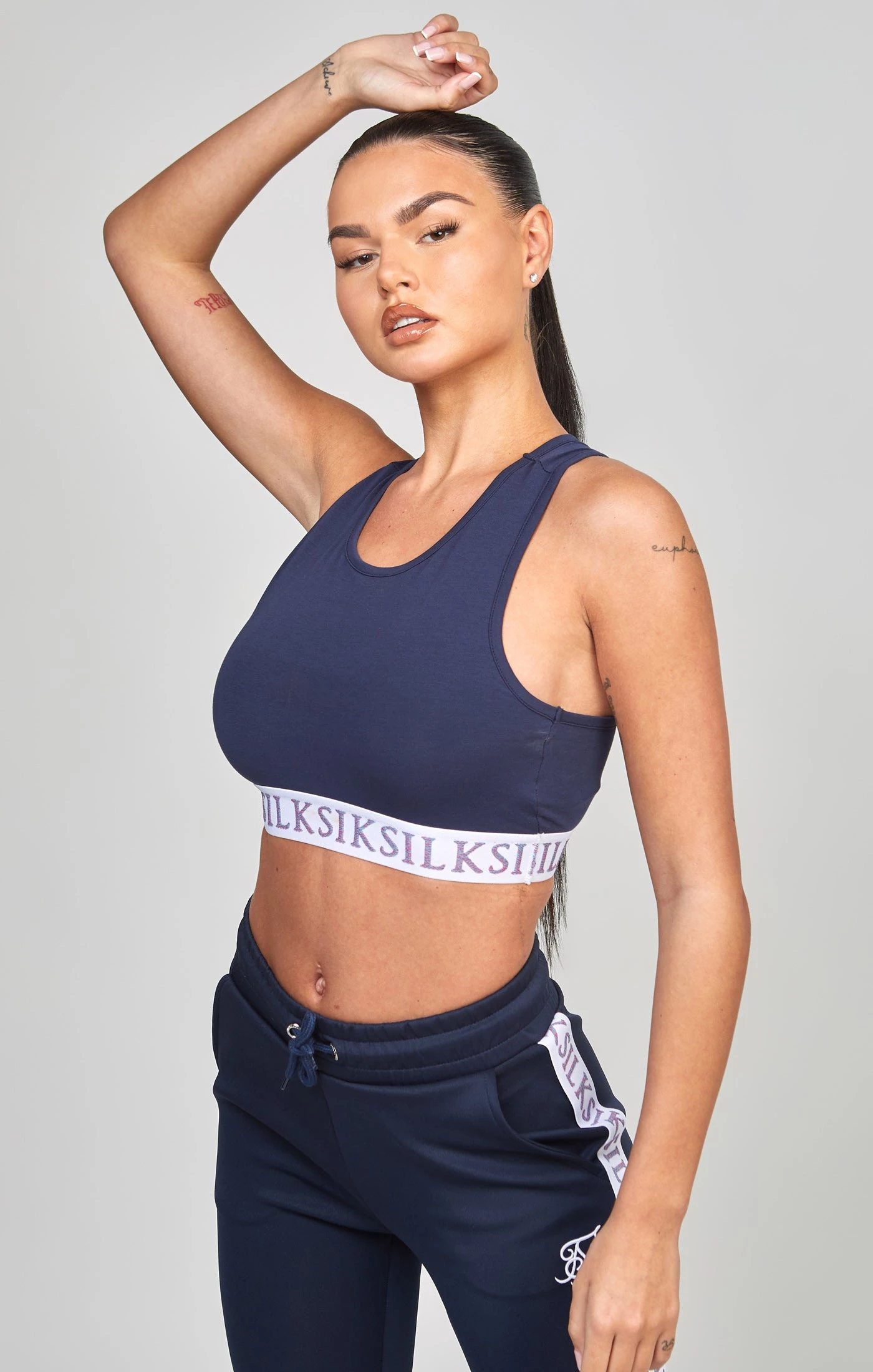 SikSilk Navy Tape Bralette