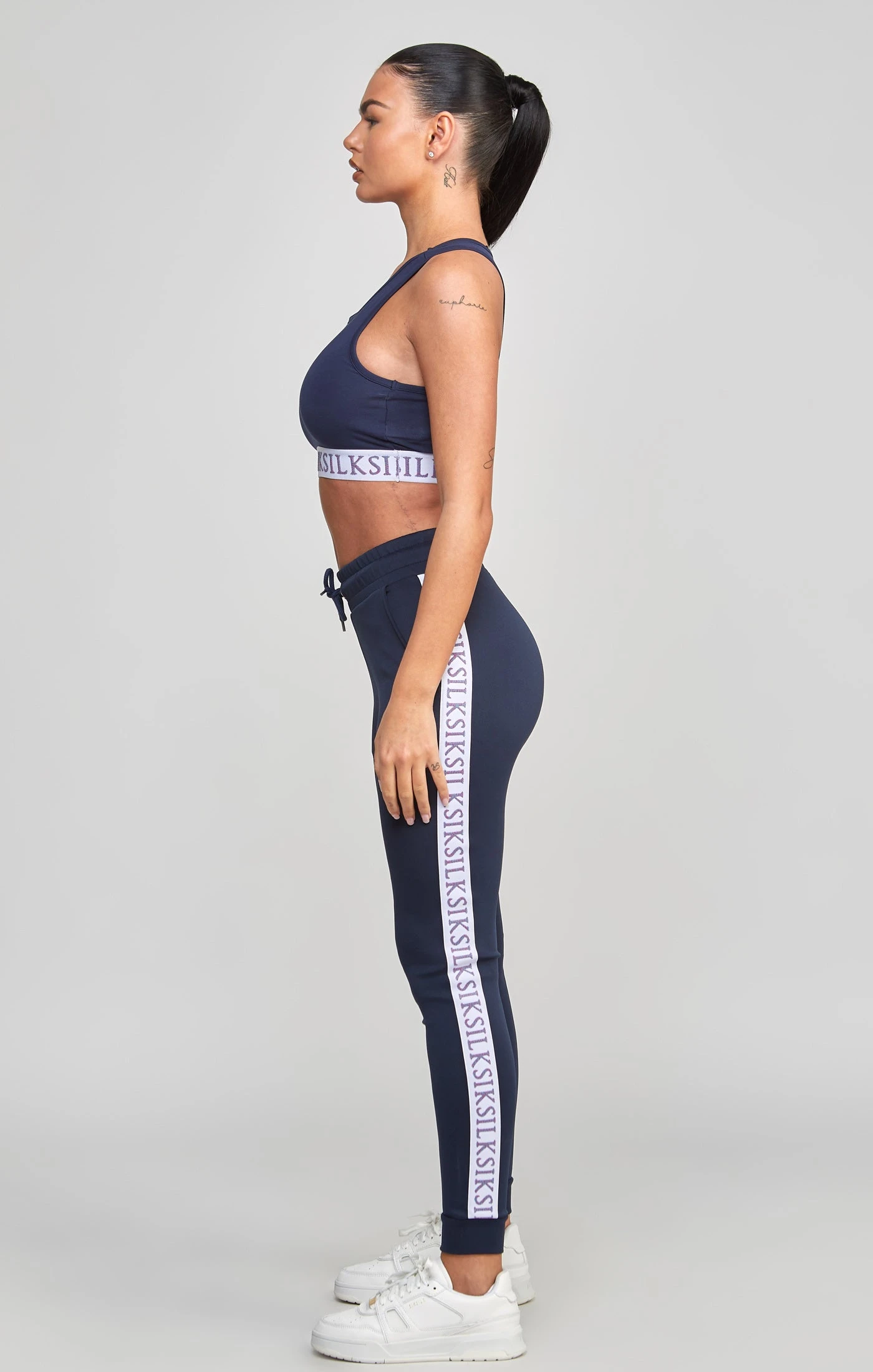 SikSilk Navy Tape Bralette - Image 4