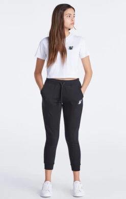 SikSilk Girls Black Essentials Cuffed Jogger
